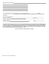 SBA Form 1790 Semi-annual Report on Representatives Used and Compensation Paid for Services in Connection With Obtaining Federal Contracts, Page 2