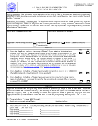 Document preview: SBA Form 480 Size Status Declaration