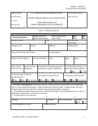SBA Form 84-1 Joint Application for Export Working Capital Guarantee, Page 3