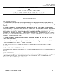 Document preview: SBA Form 84-1 Joint Application for Export Working Capital Guarantee