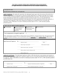SBA Form 159D &quot;Fee Disclosure Form and Compensation Agreement for Agent Services in Connection With an SBA Disaster Assistance Loan&quot;, Page 2
