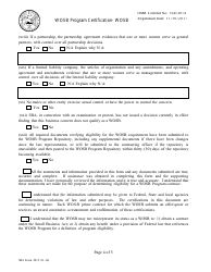 SBA Form 2413 Women Owned Small Business (WOSB) Program Certification, Page 4