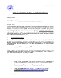 Document preview: SBA Form 1941C Financing Eligibility Statement - "economic Disadvantage"