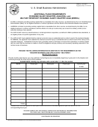 SBA Form 1368 &quot;Additional Filing Requirements Economic Injury Disaster Loan (EIDL), and Military Reservist Economic Injury Disaster Loan (MREIDL)&quot;