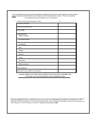 SBA Form 1368 &quot;Additional Filing Requirements Economic Injury Disaster Loan (EIDL), and Military Reservist Economic Injury Disaster Loan (MREIDL)&quot;, Page 2