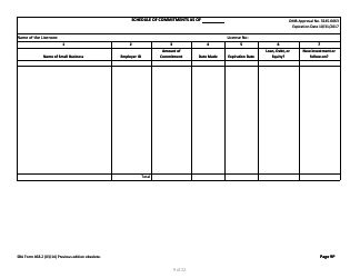 SBA Form 468.2 Partnership Annual Financial Report, Page 9