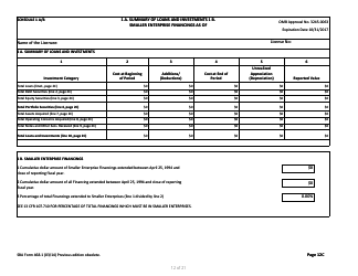 SBA Form 468.1 Corporate Annual Financial Report, Page 12
