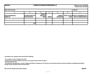 SBA Form 468.1 Corporate Annual Financial Report, Page 14