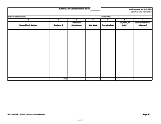 SBA Form 468.1 Corporate Annual Financial Report, Page 9