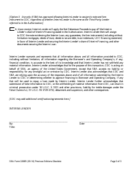 SBA Form 2288R Interim Lender Certification for Refinanced Loan, Page 3
