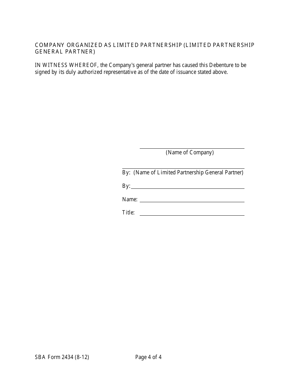 SBA Form 2434 Annex 3-A Energy Saving Debenture, Page 5