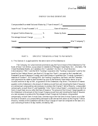 Document preview: SBA Form 2434 Annex 3-A Energy Saving Debenture