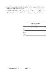SBA Form 2433 Annex 3-B Energy Saving Debenture, Page 4