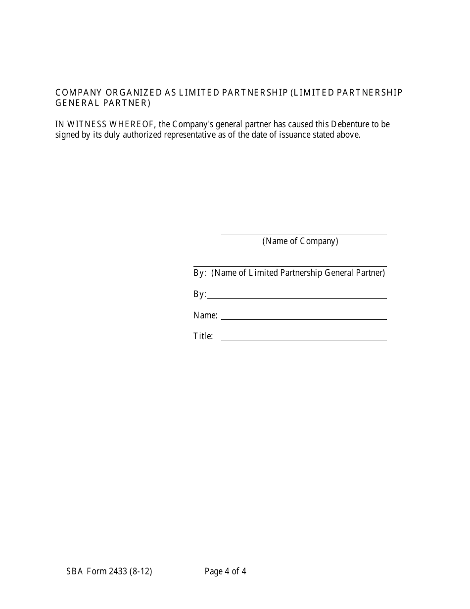 SBA Form 2433 Annex 3-B Energy Saving Debenture, Page 5