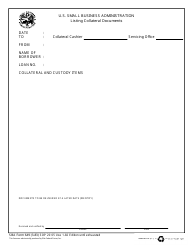 Document preview: SBA Form 649 Listing Collateral Documents