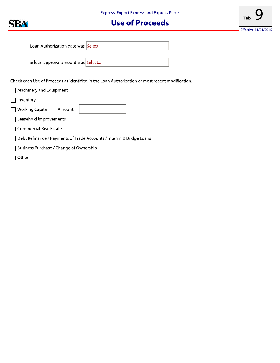 Guaranty Purchase Package Tabs - Express, Export Express and Express Pilots, Page 15