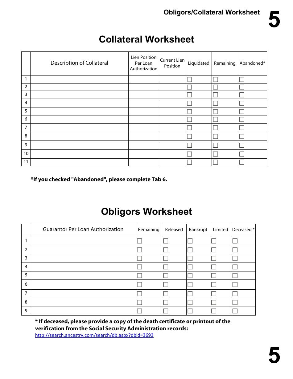 Charge-Off Tabs, Page 6