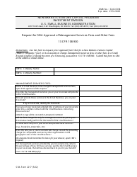 SBA Form 2217 Request for SBA Approval of Management Services Fees and Other Fees
