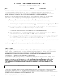 SBA Form 1366 Borrower&#039;s Progress Certification - SBA Disaster Assistance Program, Page 2