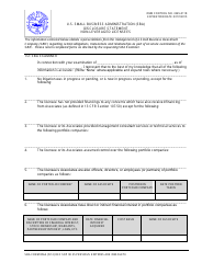 SBA Form 856A &quot;Disclosure Statement - Non-leveraged Licensees&quot;