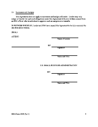 SBA Form 2426 Supplemental Loan Agreement - Export Express Program, Page 4