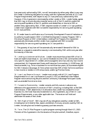 SBA Form 750CA Loan Guaranty Agreement (Deferred Participation) - Community Advantage Pilot Program, Page 4