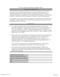 SBA Form 2417 Application for Selection - Intermediary Lending Pilot (ILP) Program, Page 4