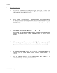 SBA Form 1941A Financing Eligibility Statement - &quot;social Disadvantage&quot; (For Individuals Who Are Members of a Designated Group), Page 2