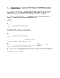 SBA Form 2287 Third Party Lender Agreement, Page 6