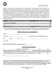 HUBZone Program Certification for Applicants Owned by U.S. Citizens, ANCs, NHOs, or Cdcs, Page 2