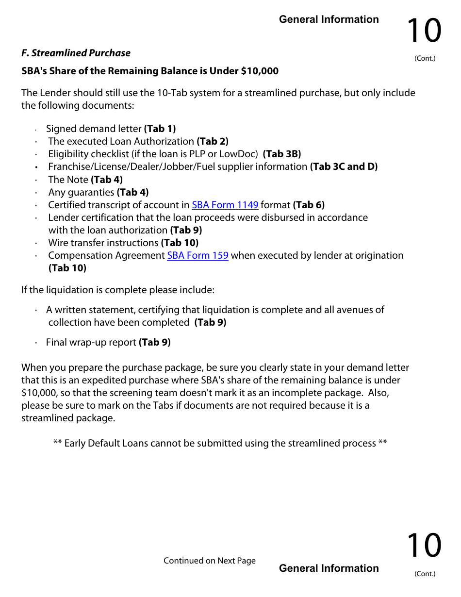 Regular 7(A) Guaranty Purchase Package Tabs, Page 16