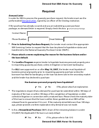 Regular 7(A) Guaranty Purchase Package Tabs, Page 2