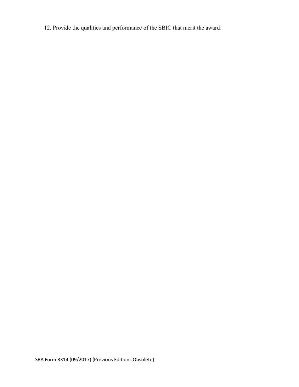 SBA Form 3314 Nomination Form for Small Business Investment Company of the Year Award - National Small Business Week, Page 6