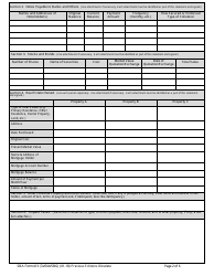 SBA Form 413 &quot;Personal Financial Statement - 7(A) / 504 Loans and Surety Bonds&quot;, Page 2