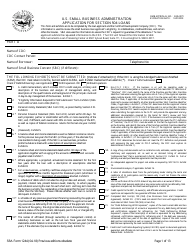 SBA Form 1244 &quot;Application for Section 504 Loans&quot;