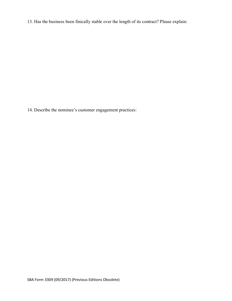 SBA Form 3309 Nomination Form for 8(A) Graduate of the Year Award - National Small Business Week, Page 6