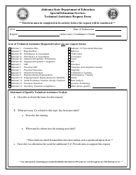 Technical Assistance Request Form - Alabama