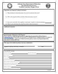 Technical Assistance Request Form - Alabama, Page 2