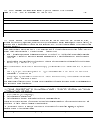 Form 8302-TE Termination of Producer Appointment - Kentucky, Page 2