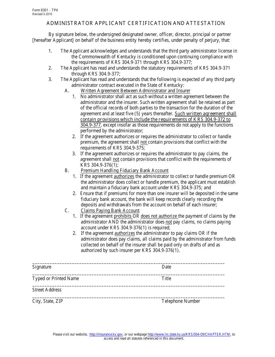 Form 8301-TPA - Fill Out, Sign Online and Download Printable PDF ...