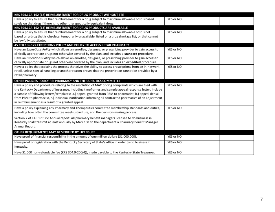 Pharmacy Benefit Manager Guide - Full Review - Kentucky, Page 7