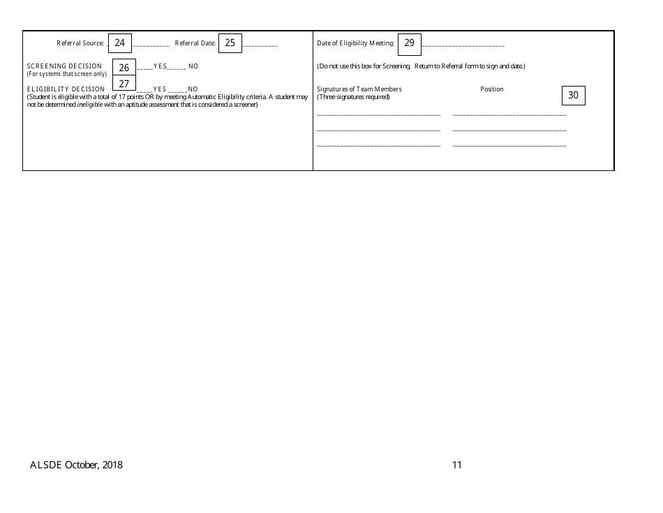 Gifted Referral  Eligiblity Process Packet - Alabama, Page 12