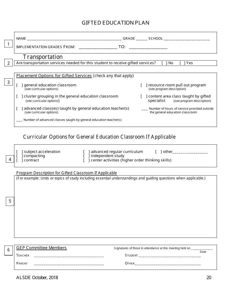 Gifted Referral  Eligiblity Process Packet - Alabama, Page 22