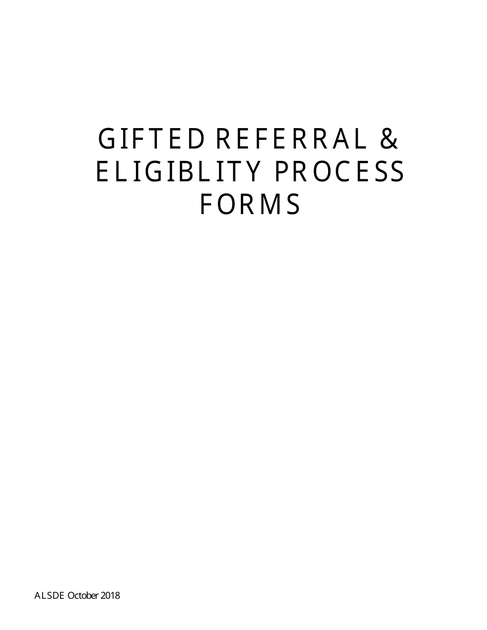 Gifted Referral  Eligiblity Process Packet - Alabama, Page 27