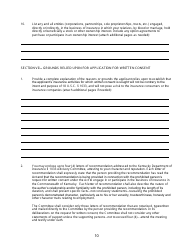 Application for Written Consent to Engage in the Business of Insurance Pursuant to 18 U.s.c. 1033 and 1034 - Kentucky, Page 10