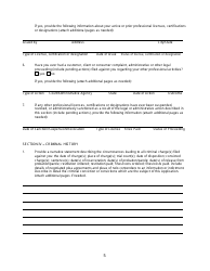 Application for Written Consent to Engage in the Business of Insurance Pursuant to 18 U.s.c. 1033 and 1034 - Kentucky, Page 5
