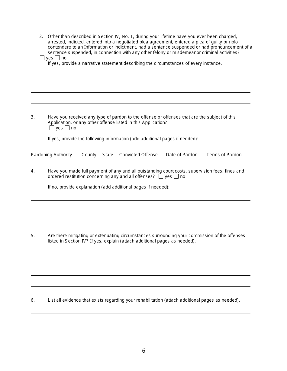 Application for Written Consent to Engage in the Business of Insurance Pursuant to 18 U.s.c. 1033 and 1034 - Kentucky, Page 6