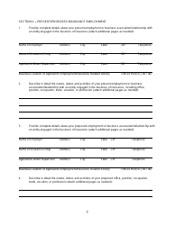 Application for Written Consent to Engage in the Business of Insurance Pursuant to 18 U.s.c. 1033 and 1034 - Kentucky, Page 7
