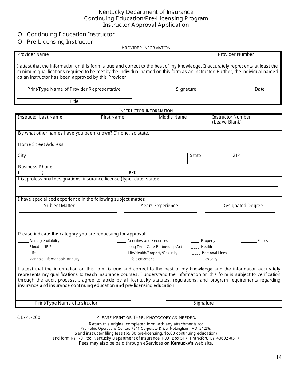 Provider Information Packet for Continuing Education and Pre-licensing Education - Kentucky, Page 16