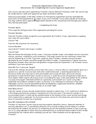 Provider Information Packet for Continuing Education and Pre-licensing Education - Kentucky, Page 17